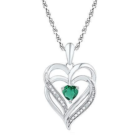 Jewels By Lux Sterling Silver Sterling Silver Womens Round Lab Created Emer