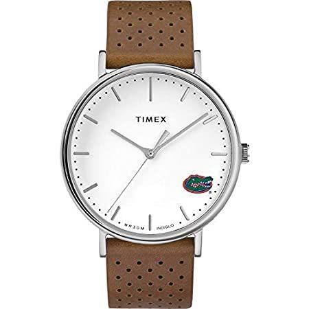 Timex レディース University of Florida Gators 腕時計 ブライトホワイトレザー