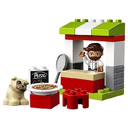 LEGO DUPLO Town Pizza Stand 10927 Pretend Play Pizza Set for Toddlers， Learning Toy for Kids Ages 2 and Over， New 2020 (18 Pieces)_1