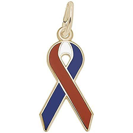 Rembrandt Charms USAリボンチャームペンダント ゴールドまたはスターリングシルバー製