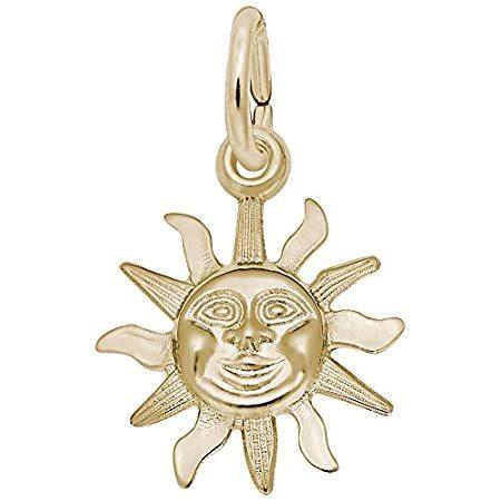 レンブラント チャーム サンバースト チャーム ペンダント ゴールドまたはスターリングシルバー