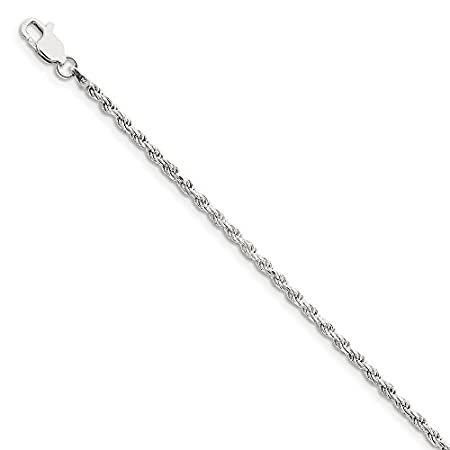 品質が完璧 Solid 925 Sterling Silver 2.25mm Diamond-cut Rope Foot Chain Ankle Bracelet アンクレット