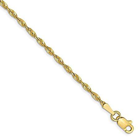 【正規取扱店】 Gold Yellow 10k 1.8mm w - Anklet Bracelet Ankle Chain Foot Rope Diamond-Cut アンクレット