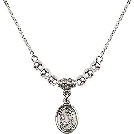 Bonyak Jewelry 18 Inch Rhodium Plated Necklace w/ 4mm Sterling Silver Beads