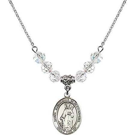 Bonyak Jewelry 18 Inch Rhodium Plated Necklace w/ 6mm White April Birth Mon｜pennylane2022