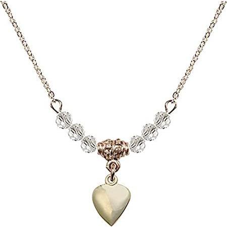 Bonyak Jewelry 18 Inch Hamilton Gold Plated Necklace w/ 4mm White April Bir