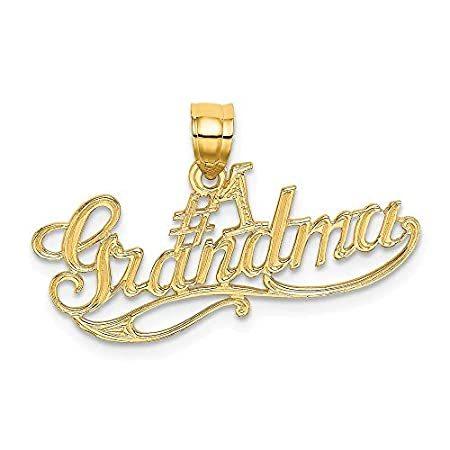 14K Yellow Gold #1 Grandma Pendant C3003