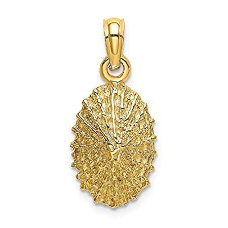 14k 2 D Yellow レディースアクセサリー Gold 2 D Textured Limpet Shell Shell Lane Pendant B04b74dl