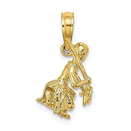 14K Yellow Gold 3-D Island Warrior Dance Pendant