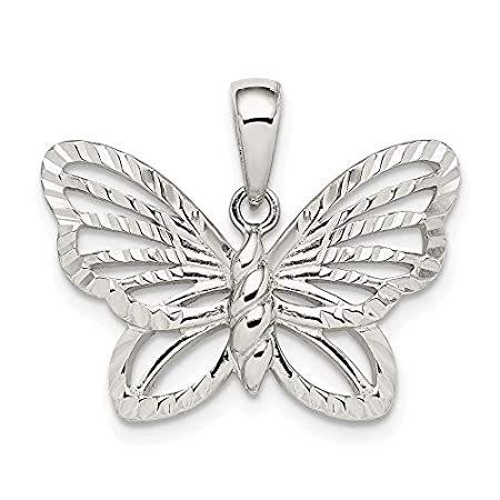 Ryan Jonathan Fine Jewelry Sterling Silver Diamond-Cut Butterfly Pendant
