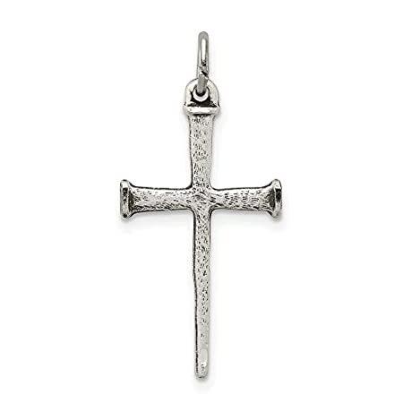 休日限定 Ryan Jonathan Fine Jewelry Sterling Silver Antiqued Nail Cross Pendant