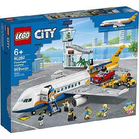 LEGO City Passenger Airplane 60262， with Radar Tower， Airport Truck with a Car Elevator， Red Convertible， 4 Passenger and 4 Airport Staff Minifigures，_3