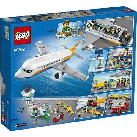 LEGO City Passenger Airplane 60262， with Radar Tower， Airport Truck with a Car Elevator， Red Convertible， 4 Passenger and 4 Airport Staff Minifigures，_4