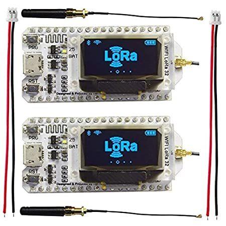 2 Sets Assembled ESP32 OLED WiFi Lora Kit 0.96inch OLED Display ESP-32S Blu｜pennylane2022