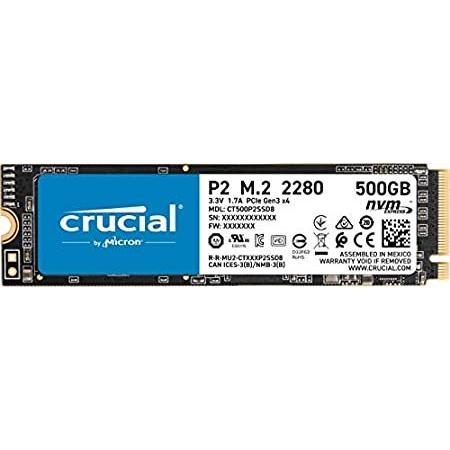 Crucial(クルーシャル) P2 500GB 3D NAND NVMe PCIe M.2 SSD 最大2400MB/秒 CT500P2SSD8｜pennylane2022