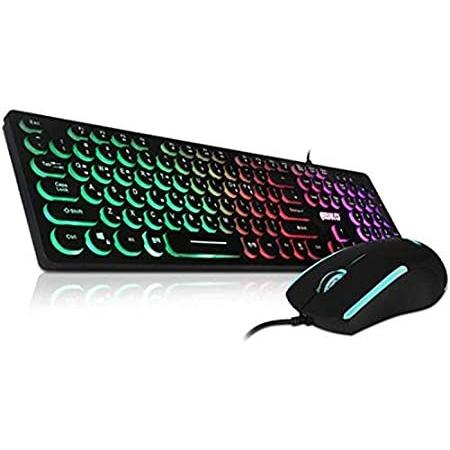 ABKO Hacker RGB LED Membrane Keyboard + Mouse Set, Korean/English Keyboard