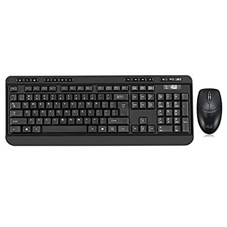 Adesso WKB-1320CB EasyTouch - Wireless Desktop Keyboard and Mouse Combo， Bl