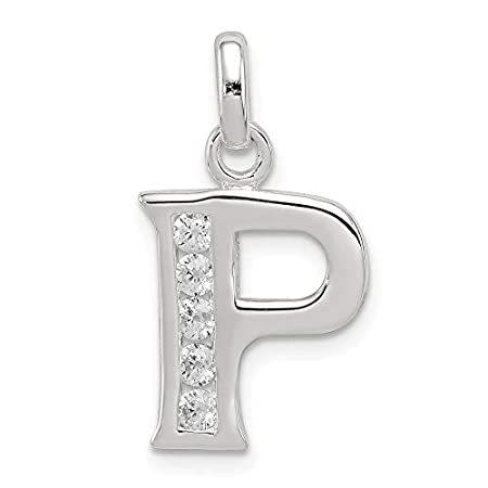 Ryan Jonathan Fine Jewelry Sterling Silver White Cubic Zirconia Initial P P