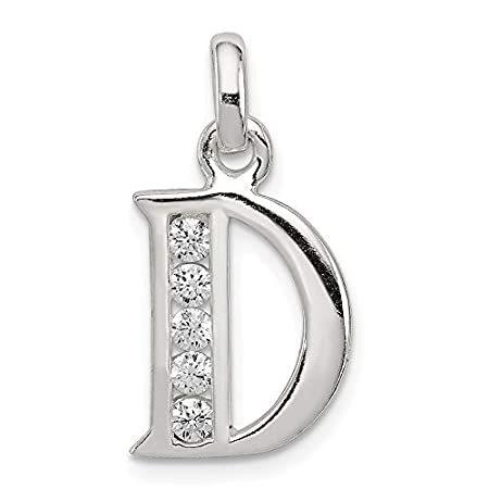 Ryan Jonathan Fine Jewelry Sterling Silver White Cubic Zirconia Initial D P