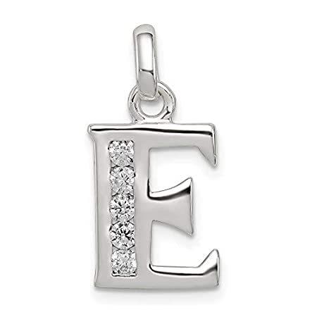 高質で安価 Ryan Jonathan Fine Jewelry Sterling Silver White Cubic Zirconia Initial E P
