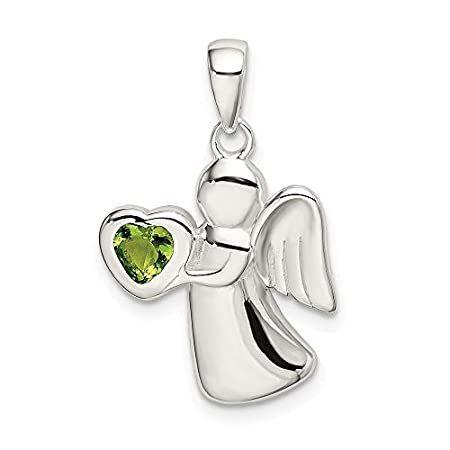 Ryan Jonathan Fine Jewelry Sterling Silver Angel with Light Green Cubic Zir