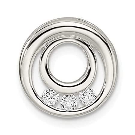 Ryan Jonathan Fine Jewelry Sterling Silver Cubic Zirconia Slide Pendant