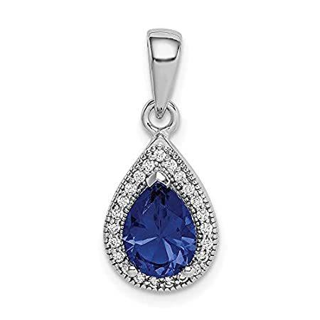 Ryan Jonathan Fine Jewelry Sterling Silver Blue and Clear Cubic Zirconia Pe