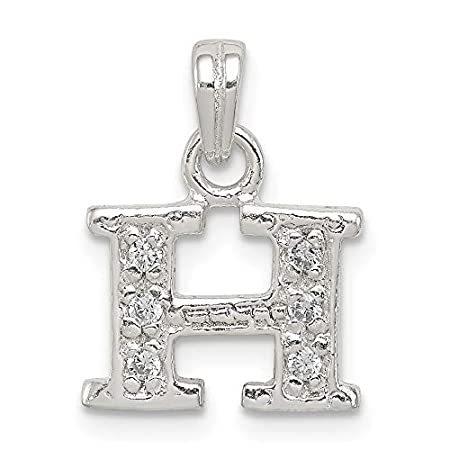 Ryan Jonathan Fine Jewelry Sterling Silver Cubic Zirconia Initial H Pendant