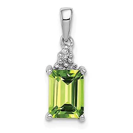 Ryan Jonathan Fine Jewelry Sterling Silver Peridot and Diamond Pendant