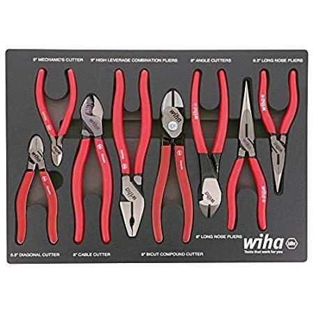 Wiha 34682 Piece Classic Grip Pliers and Cutters Tray Set