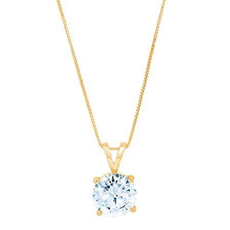 0.50 ct Brilliant Round Cut Fine Pendant Aquamarine Blue Simulated Diamond