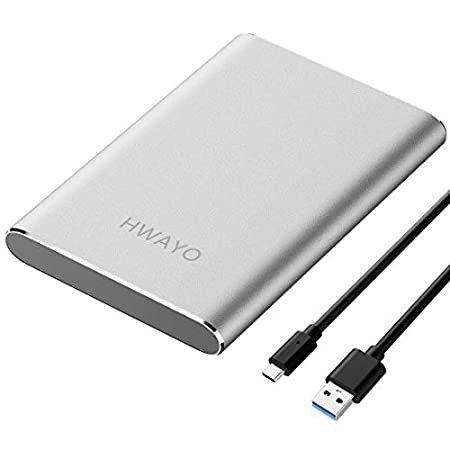 HWAYO 1TB ポータブル外付けハードドライブ USB3.1 Gen 1 Type C ウルトラスリム 2.5インチ HDDストレージ PC、デス