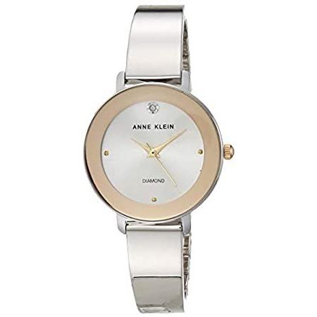Anne Klein レディース 純正ダイヤモンドダイヤル バングルウォッチ AK/3566 ツートーン