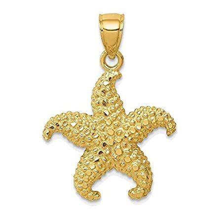 14k Yellow Gold Starfish Pendant