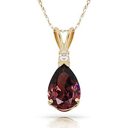 JewelryWeb Solid 14K Beautiful Yellow Gold Cubic Zirconia Pendant Necklace