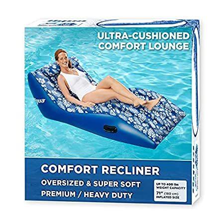 Aqua Ultra-Comfort Floating Pool Chair & Lake Raft with Pillow – 1-Person H
