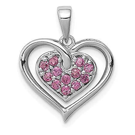 Ryan Jonathan Fine Jewelry Sterling Silver and Rhodolite Garnet Heart Penda