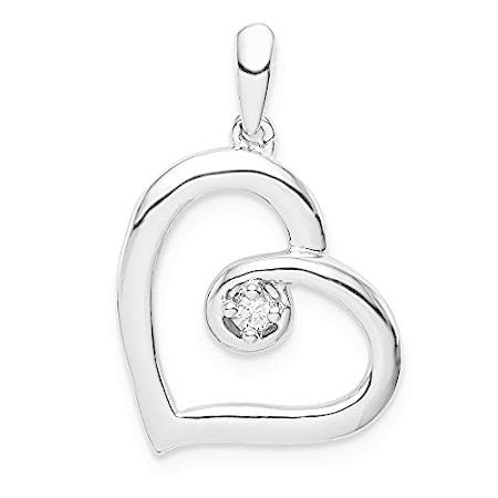 Ryan Jonathan Fine Jewelry Sterling Silver Diamond Heart Pendant