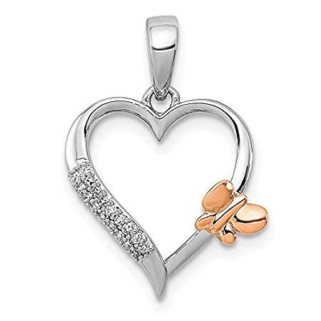 Ryan Jonathan Fine Jewelry Sterling Silver and 14k Rose Gold Butterfly Diam