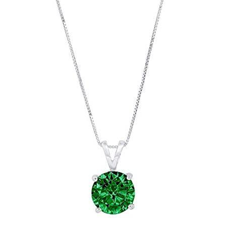 2.55 ct Brilliant Round Cut Designer Simulated CZ Green Emerald VVS1 Solita