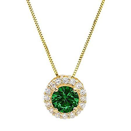 1.25ct Brilliant Round Cut Pave Halo Designer Simulated CZ Green Emerald Ge(31950円)
