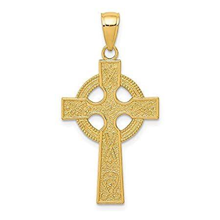 14k Yellow Gold Celtic Cross Pendant