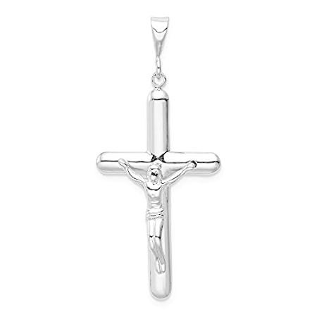 14k White Gold Crucifix Pendant