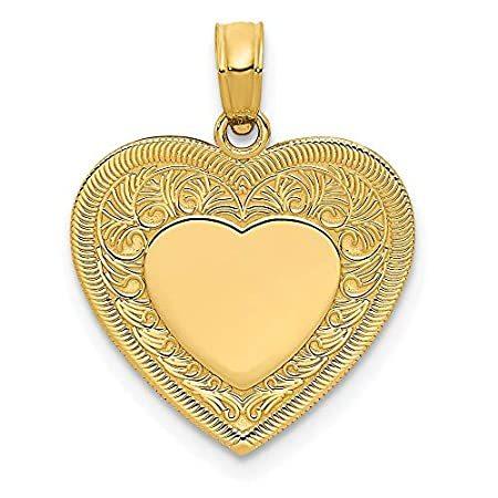 14k Yellow Gold Heart Pendant