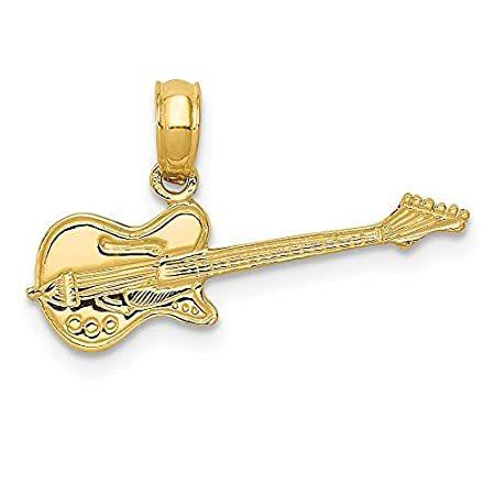 14k Yellow Gold Electric Guitar Pendant ネックレス・ペンダント