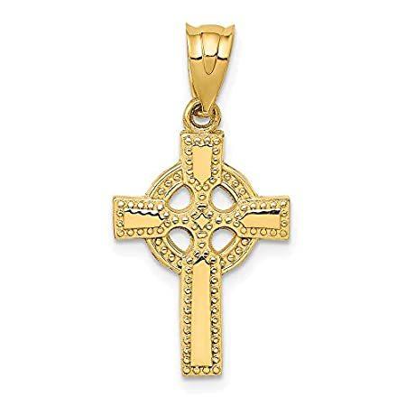 14k Yellow Gold Celtic Cross Pendant