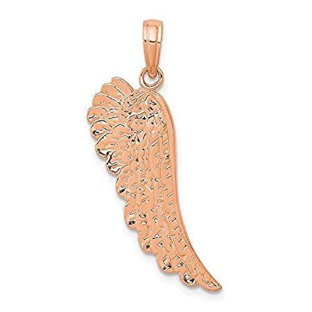 14k Rose Gold Angel Wing Pendant