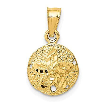 14k Yellow Gold Sand Dollar Pendant