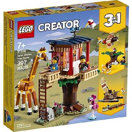 LEGO Creator 3in1 Safari Wildlife Tree House 31116 Building Kit Featuring a House Toy， Biplane Toy and Catamaran Toy; Best Building Sets for Kids Who_3