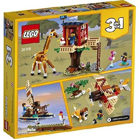 LEGO Creator 3in1 Safari Wildlife Tree House 31116 Building Kit Featuring a House Toy， Biplane Toy and Catamaran Toy; Best Building Sets for Kids Who_4